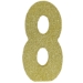  3-D Gold Glittered Number "8" Centerpiece