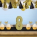  3-D Gold Glittered Number "8" Centerpiece (Pack of 6)     - 56249-8GD