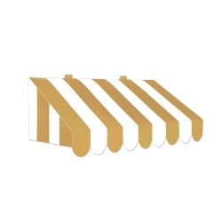 3-D Gold & White Awning Wall Decoration