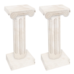 3-D Short Column Prop (Pack of 8) 3D short column prop, event column decorations, prom décor props, printed cardboard column, short stand-up prop, party column decorations, stage décor props, Party Express event décor