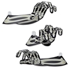 DISC - 3-D Skeleton Hands (Pack of 12) Halloween, skeleton, hands, creepy, 3-D, bones 