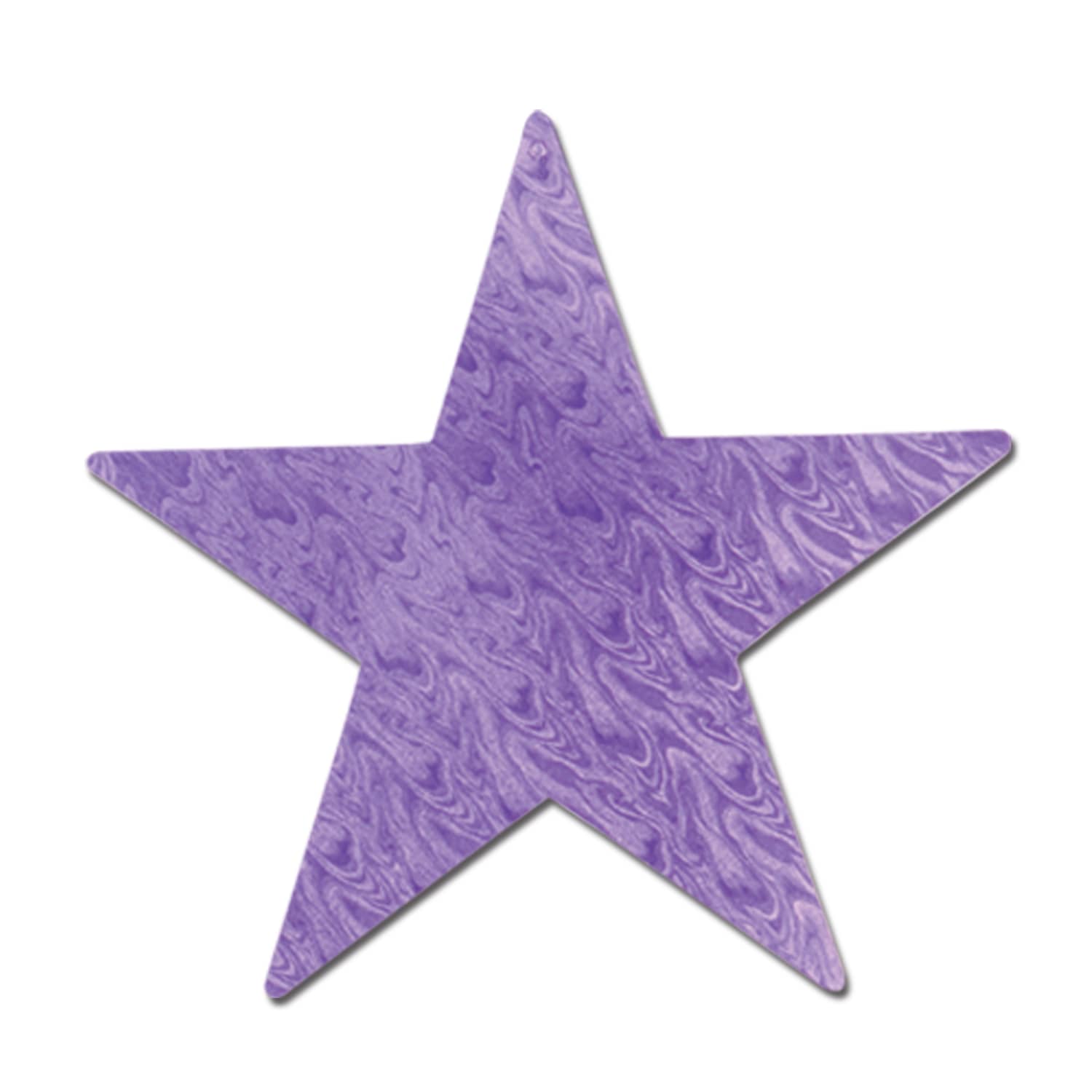 5" Purple Embossed Foil Star Cutouts 