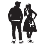 50's Silhouettes wall decorations for a 50's themed party