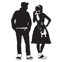 50's Silhouettes wall decorations for a 50's themed party