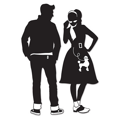 50s Silhouettes wall decorations for a 50s themed party