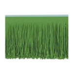 Tissue Fringe Drape made of green tissue material.