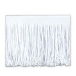 Tissue Fringe Drape made of white tissue material.