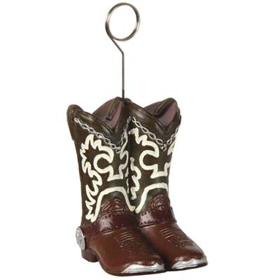 6oz Cowboy Boots Photo/Balloon Holder
