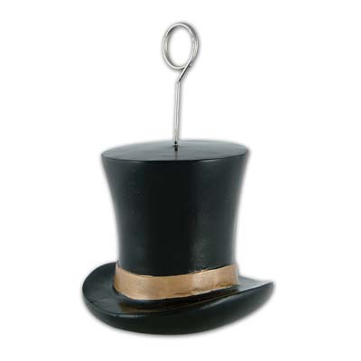 6oz Top Hat with gold band Photo/Balloon Holders