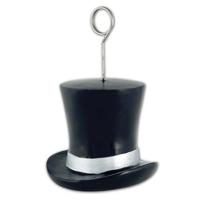 6oz Top Hat with silver band Photo/Balloon Holders