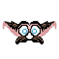 8-Bit Moustache & Eyes Eyeglasses