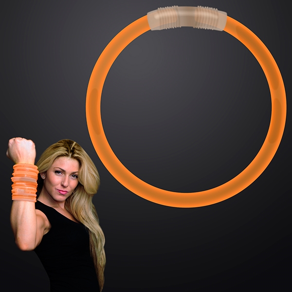 8 Inch Orange Glow Bracelet