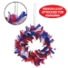 8" Red, White & Blue Feather Wreath (Pack of 6) - 57902-RWB