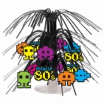 centerpiece with a 1980's theme with retro icons 