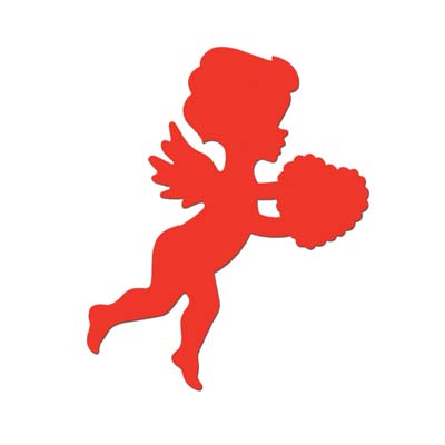 9" Printed Red Cupid Cutout wall decoration 