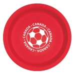 9" Soccer Paper Plates - Canada (Pack of 96 soccer paper plates canada, canada soccer party supplies, 9 inch soccer plates, canadian sports party decorations, soccer birthday tableware, bulk paper plates, canada themed party supplies, Party Express plates, soccer banquet supplies