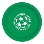9" Soccer Paper Plates - Mexico (Pack of 96) soccer paper plates mexico, mexico soccer party supplies, mexican sports party decorations, 9 inch soccer plates, soccer birthday tableware, bulk paper plates, mexico themed party supplies, Party Express plates, soccer banquet supplies