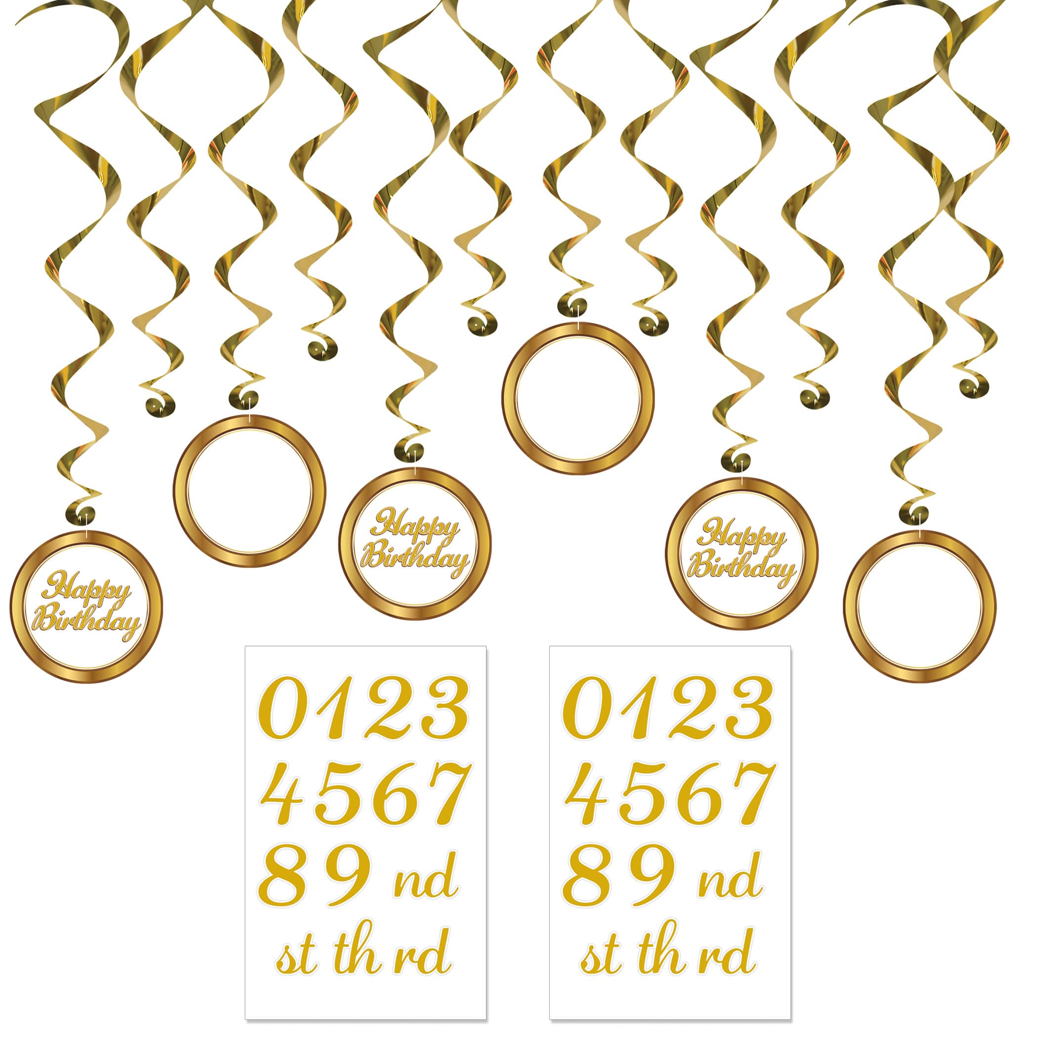 Add-An-Age Whirls (Pack of 72) add an age whirls, birthday whirls, customizable birthday decorations, birthday swirl decorations, hanging birthday decorations, milestone birthday decor, birthday party supplies, age birthday decorations, ceiling swirl decorations, party hanging decorations, birthday room decorations, custom age party decorations, birthday celebration decor, pack of 72 whirls