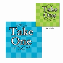 Blue and Green Alice In Wonderland Luncheon Napkins