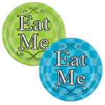 Blue and Green Alice In Wonderland Plates