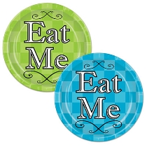 Blue and Green Alice In Wonderland Plates