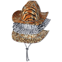 animal jungle print fabric cowboy hats