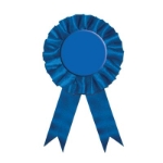 Blue Award Rosette Ribbon