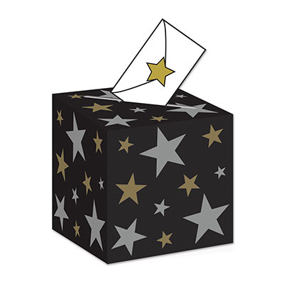 The Awards Night Ballot Box has solid black background with assorted sized gold and silver stars.