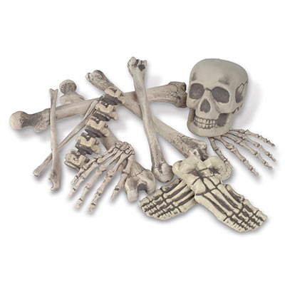 Bag O Bones (Pack of 6) Halloween, skeleton, bag, bones, skull, dead, pirate 