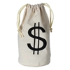 White "$" Bag with Black Money Sign
