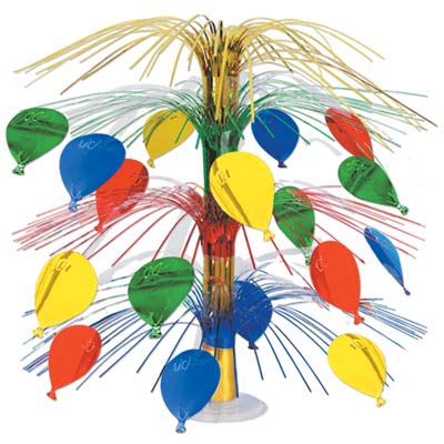 Balloon Cascade Centerpiece for a Birthday Party