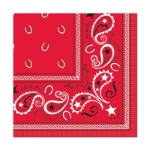 Red Bandana Beverage Napkins