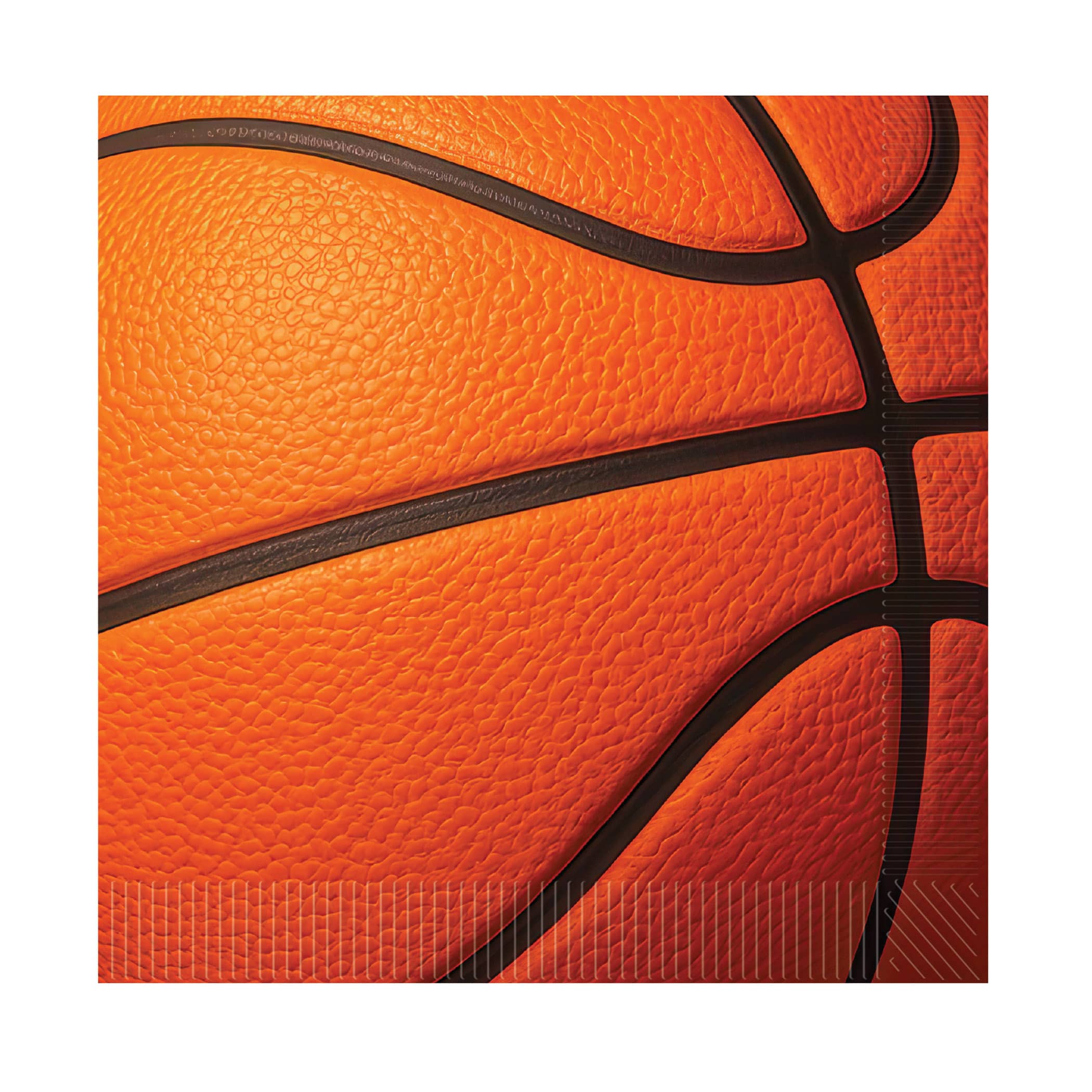 Basketball Beverage Napkins (Pack of 192) basketball beverage napkins, basketball party napkins, sports napkins, 2 ply napkins, quarter fold napkins, basketball tableware, printed basketball napkins, Party Express basketball supplies