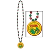 The Beads with Fiesta! Medallion has red and green round beads with a fiesta medallion attached.