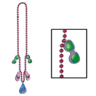 Small round Beads with Flip Flop Medallions attached.