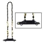 Small round Beads with a Limo Medallion attached and gold star beads.