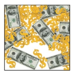 Big Bucks Print Confetti for a Themed Party