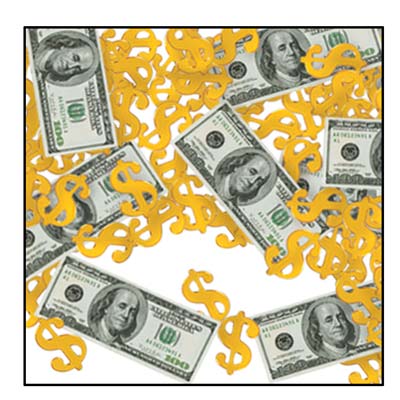 Big Bucks Print Confetti for a Themed Party