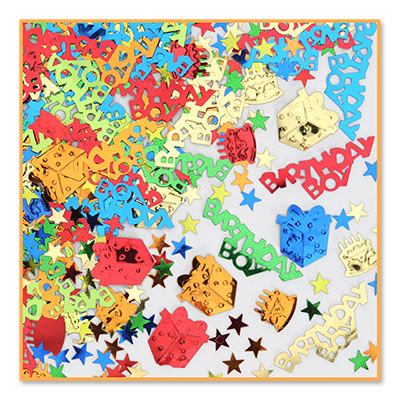Birthday Boy Multi Colored Metallic Confetti