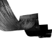 Black 1-Ply Metallic Fringe Ceiling Curtain