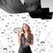 Black 1-Ply Metallic Fringe Ceiling Curtain (Pack of 12)  - 56177-BK