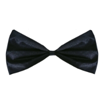 Black Bow Tie (Pack of 12) black bow tie, silk bow tie, elastic bow tie, one size fits most bow tie, costume accessories, party bow ties, black party accessories, Party Express bow ties, pack of 12 bow ties