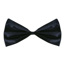 Black Bow Tie (Pack of 12) black bow tie, silk bow tie, elastic bow tie, one size fits most bow tie, costume accessories, party bow ties, black party accessories, Party Express bow ties, pack of 12 bow ties