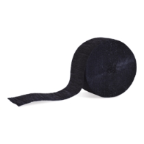 Black Festive Crepe Streamer (Pack of 24) black crepe streamers, black party streamers, festive crepe streamer, PartyExpress streamers, bulk party decorations, flame-retardant streamers, black event décor, graduation decorations black, black birthday décor, crepe paper streamers pack of 24