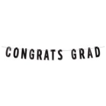 Black Foil Congrats Grad Streamer 
