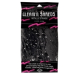 Black Gleam 'N Shreds Metallic Strands (Pack of 12) black metallic shreds, black basket filler, gleam n shreds black, metallic strands décor, gift basket filler black, party décor shreds, black centerpiece accents, Party Express metallic shreds