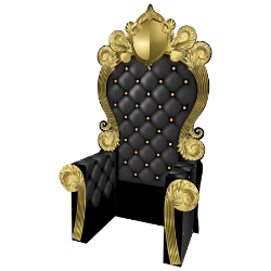 Black and Gold 3-D Prom Throne Prop