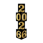 Black & Gold Foil "2026" Column 