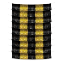 Black & Gold Metallic Fringe Garland Backdrop