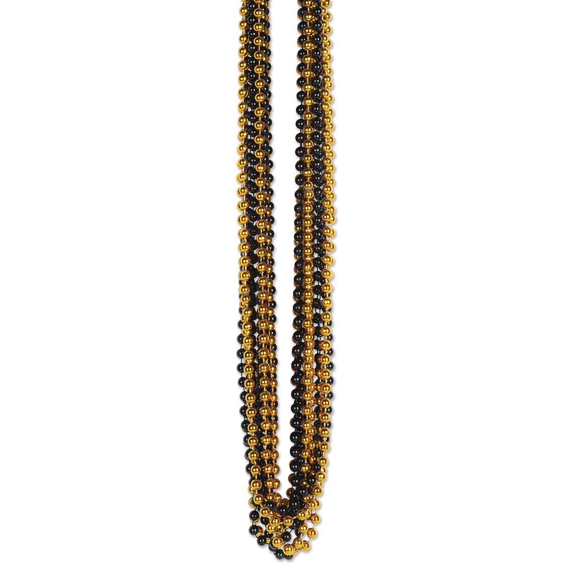 Black and Gold Small Round Beads
